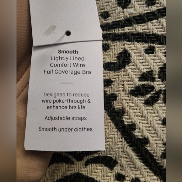 Auden Smooth Lightly Lined Comfort Wire Full Coverage Bra Adjustable Straps 36 C - Picture 4 of 8